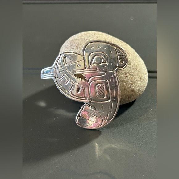 Silver indigenous hummingbirds pendant or brooch. - Picture 5 of 10